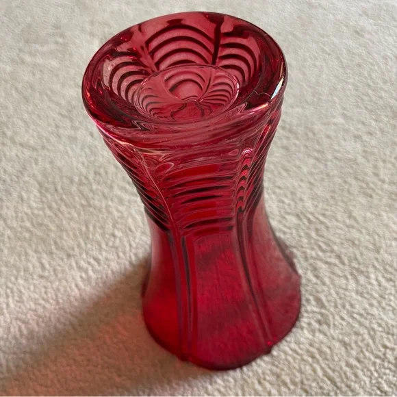 Glass Vase 10” Tall With 5” Opening For a Beautiful Bouquet of Flowers Red - Picture 9 of 12